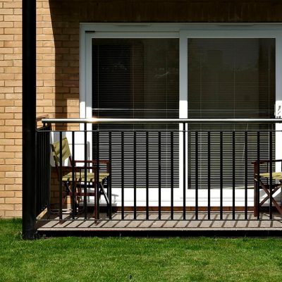 White uPVC Patio door and decking