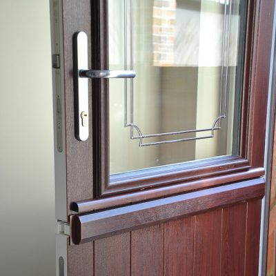 Rosewood colour uPVC stable door