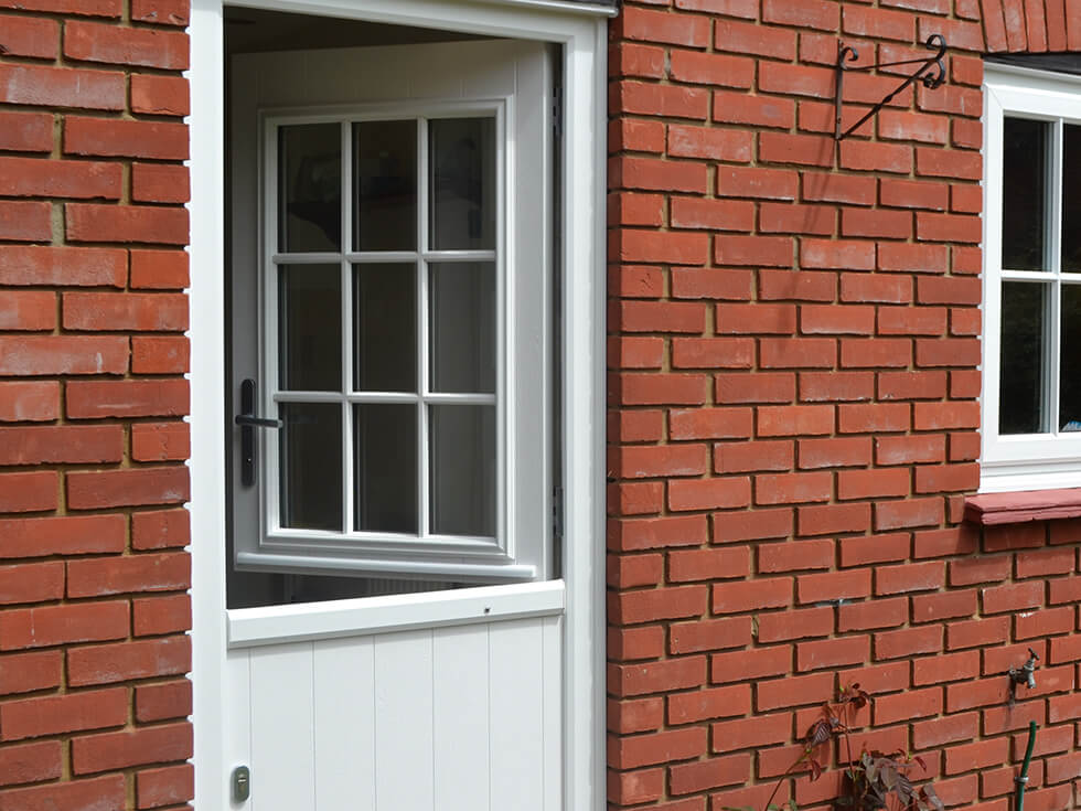 White uPVC stable door