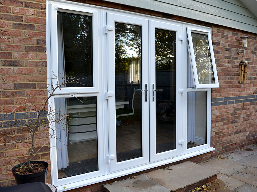 White French Doors with Side Panels