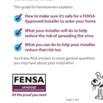 FENSA Homeowner Guide during Covid-19