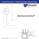 Rehau Open Out Door - Hybrid Hinge Front Elevation View