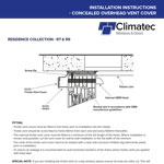 Installation Instructions for Overhead Vent Covers for Residence Collection