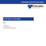 Door Panels and Mouldings Specification Sheet